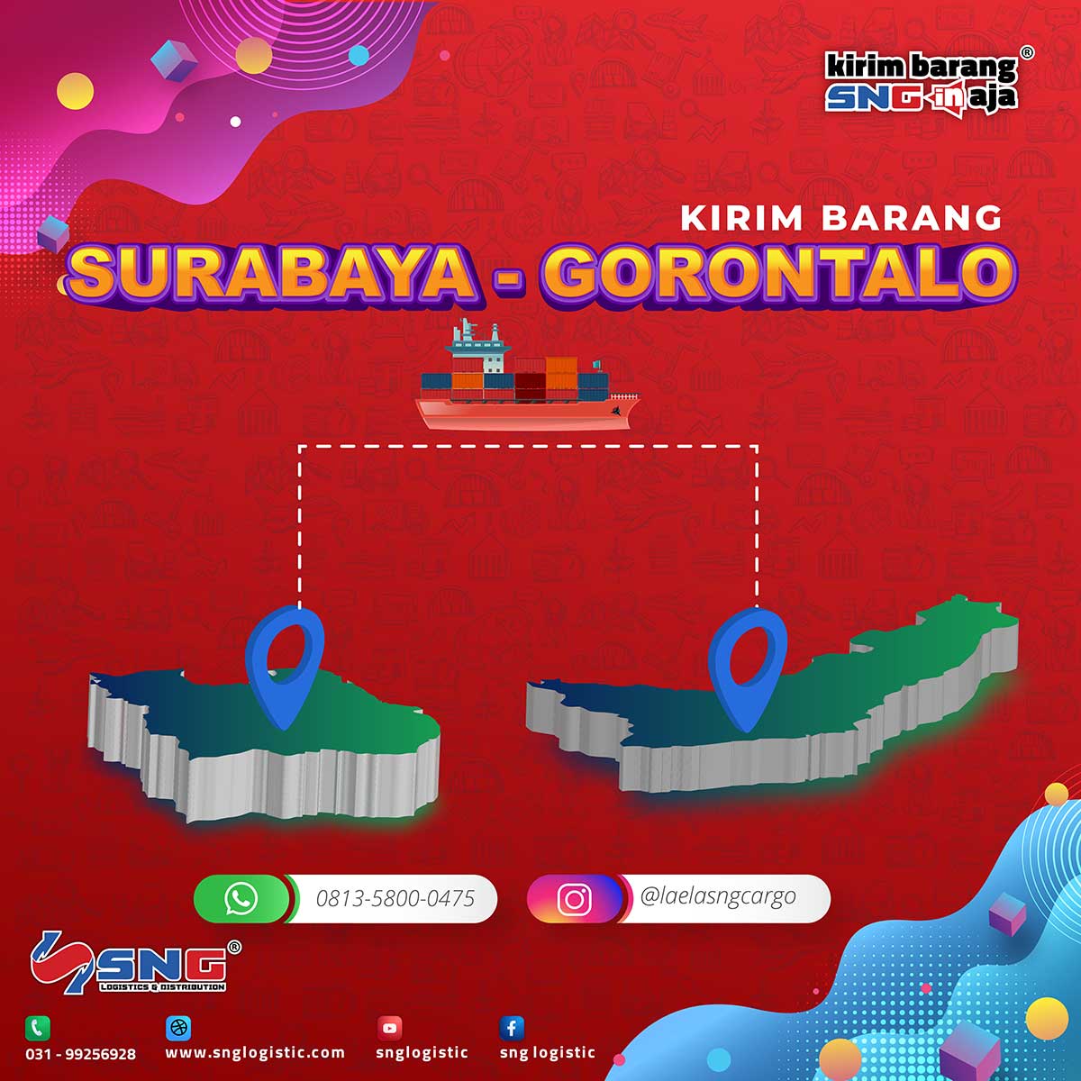 Tarif Pengiriman Surabaya ke Gorontalo