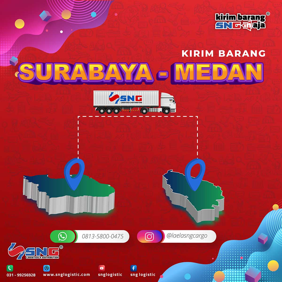 Tarif Pengiriman Surabaya ke  Medan