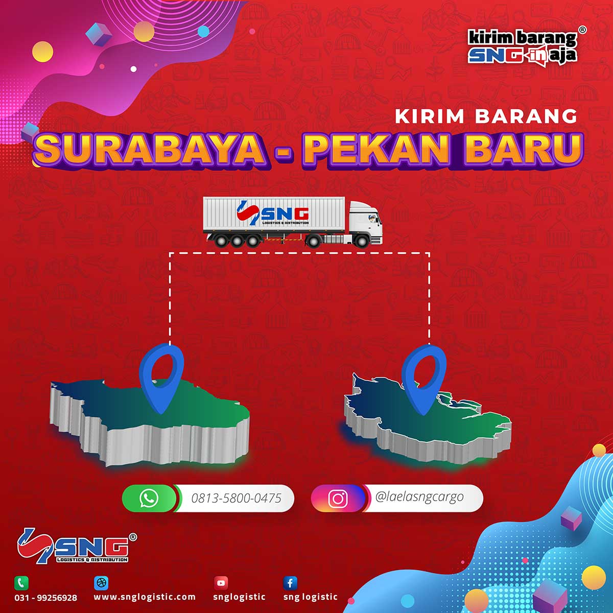 Tarif Pengiriman Surabaya ke Pekanbaru